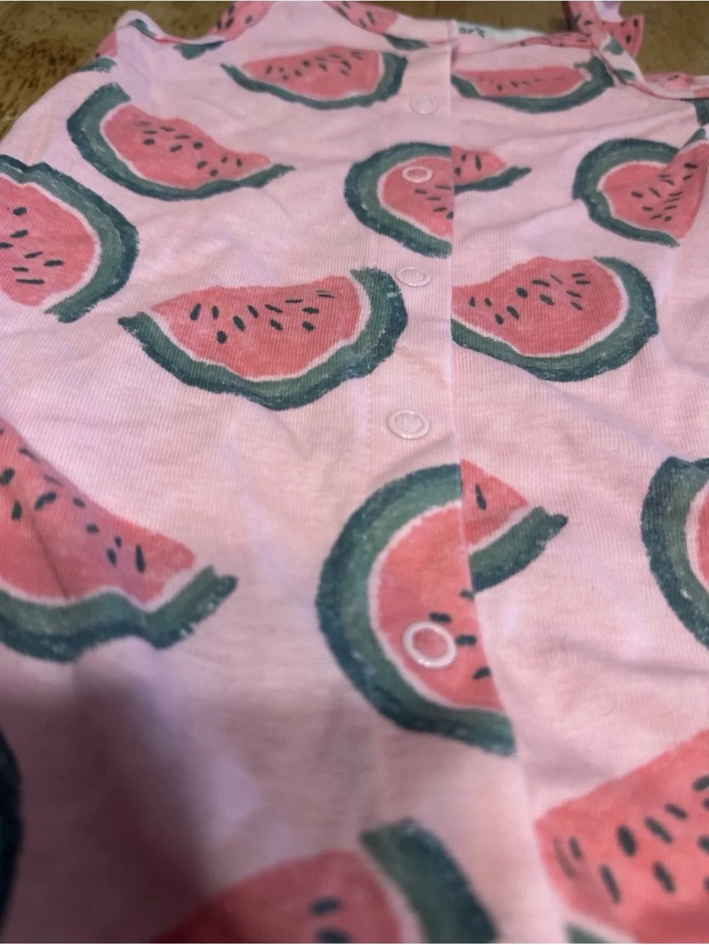 Carter’s Child of Mine Baby Girl 12M Pink Watermelon Romper Sleeveless NWT